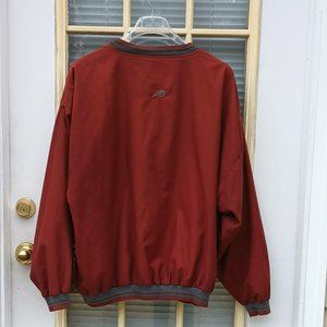 North End Golf Jacket 2XL All Climate Wear Pullover Burgundy Fully Lined V-Neck
